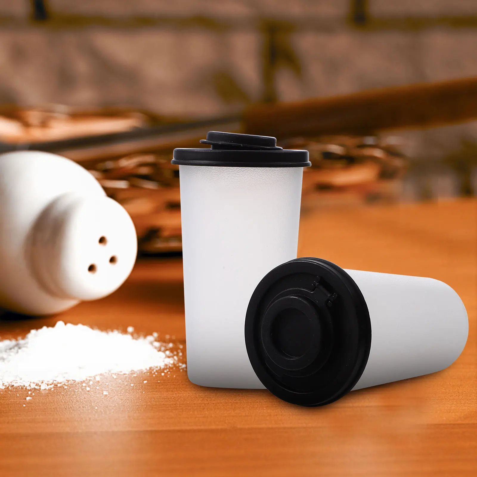 

Condiment Containers Spice Salt Pepper Bottles Kitchen Camping Picnic Black Travel Mini Storage Bottle Household
