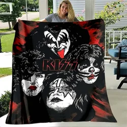 Band Printed Blanket Kiss Band Ultra Lightweight Soft Plush Flannel Throws Blanket Freddy Sofa Bed Couch Travel Camping Covers