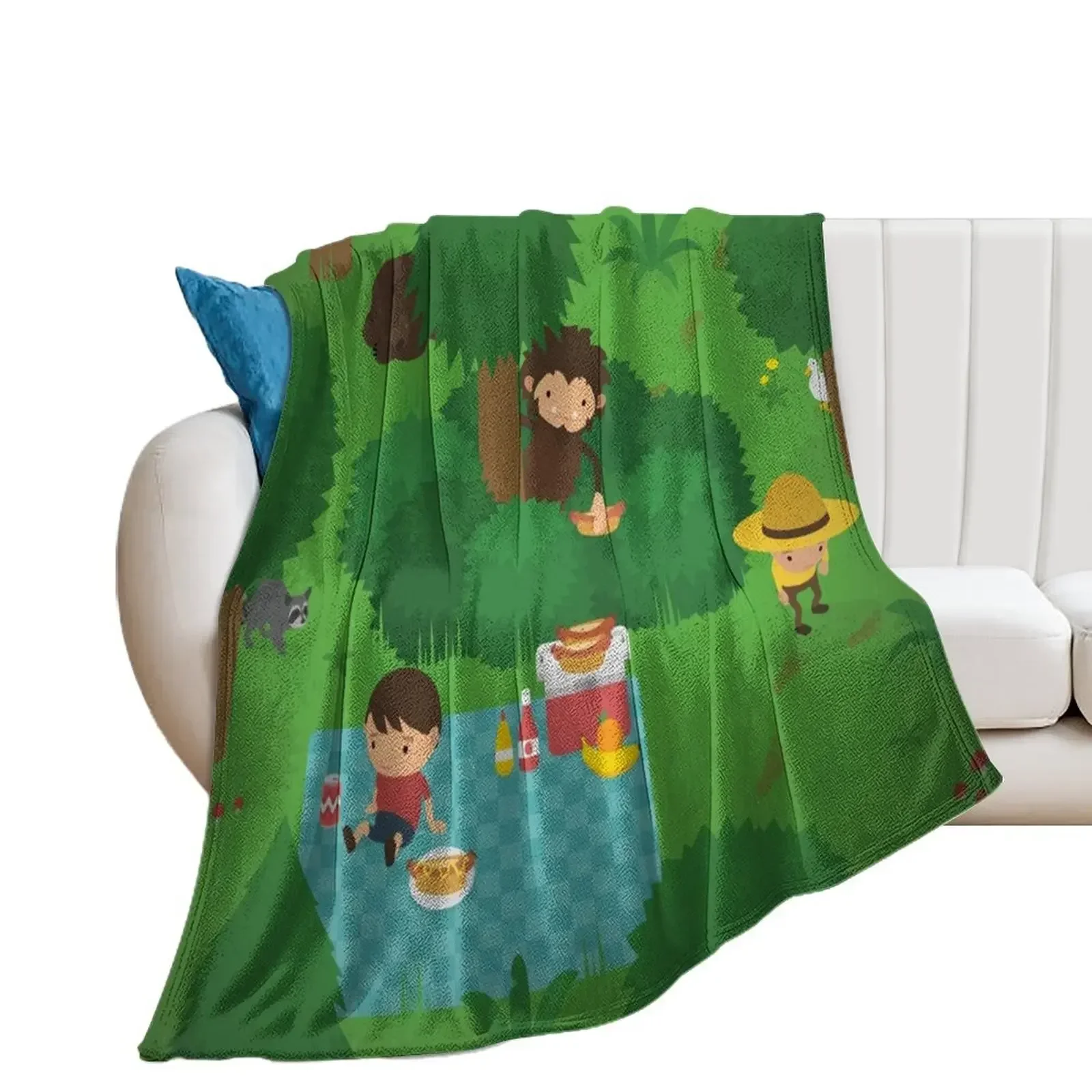 

Sneaky Sasquatch Picnic Throw Blanket Blankets For Baby Luxury Thicken Fashion Sofas Decorative Sofas Blankets