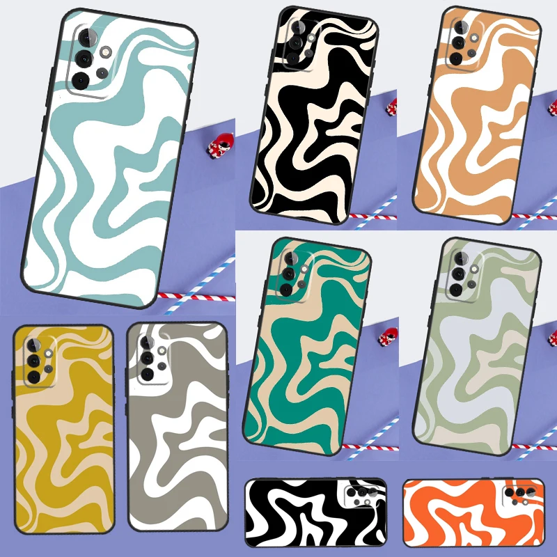 Liquid Swirl Abstract Pattern For Samsung Galaxy A34 A54 A14 A13 A23 A33 A53 A73 A51 A71 A12 A22 A32 A52 Phone Case