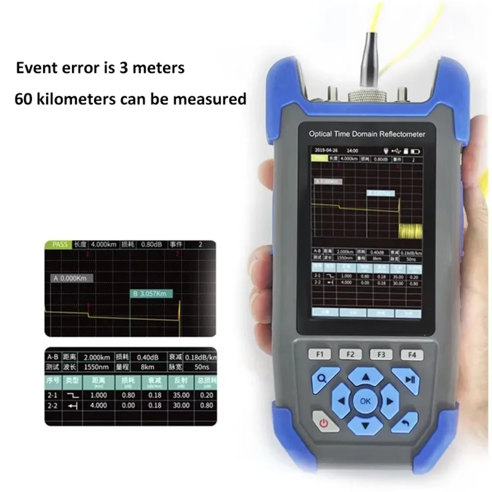 

9-in-1 Mini Pro OTDR Optical Time Domain Reflectometer 1310/1550nm High Precision Testing Analysis OPM VFL Test Tool Fiber Tools