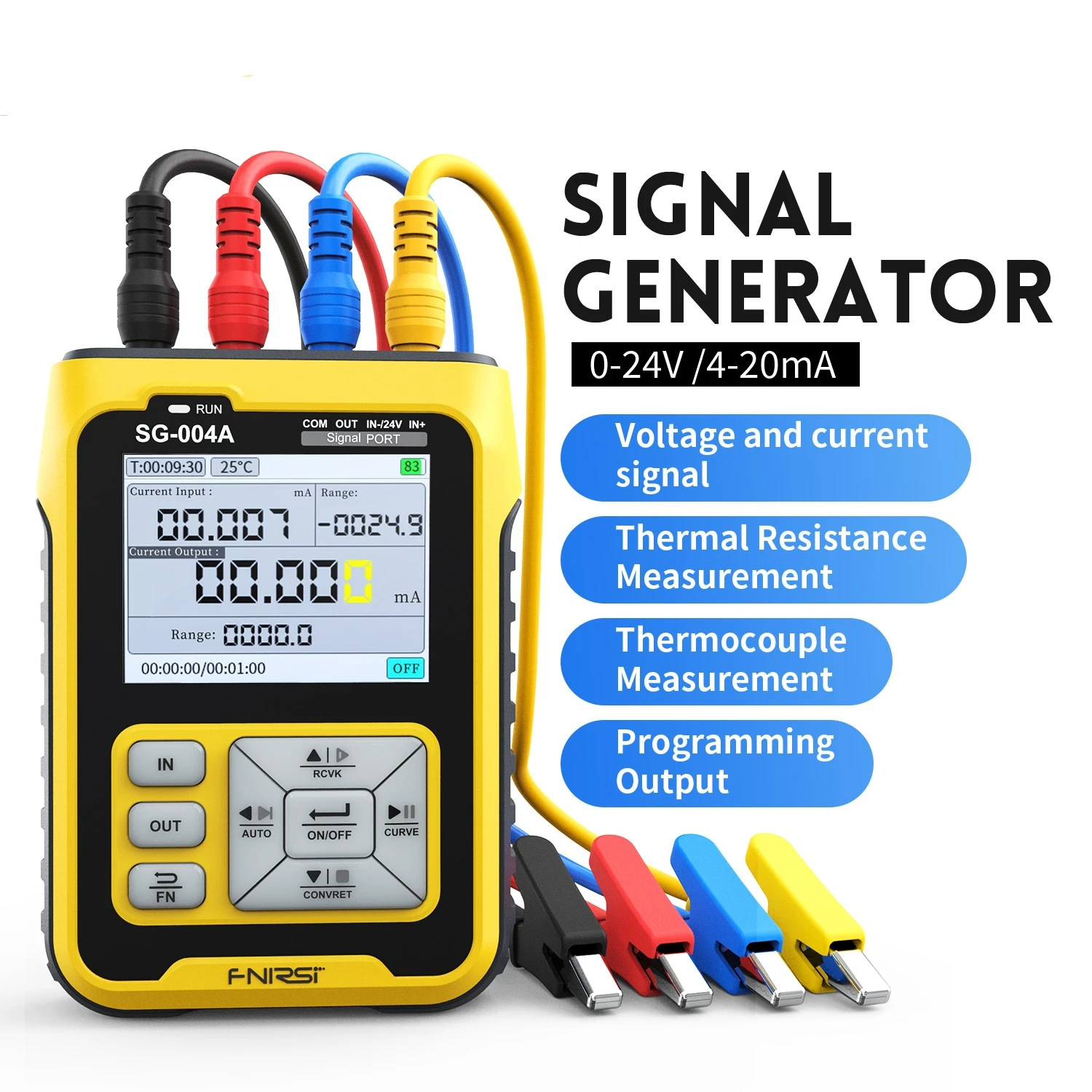 FNIRSI SG-004A 4-20mA générateur de Signal multifonctionnel PT100 résistance à Thermocouple transmetteur de pression calibrateur de processus