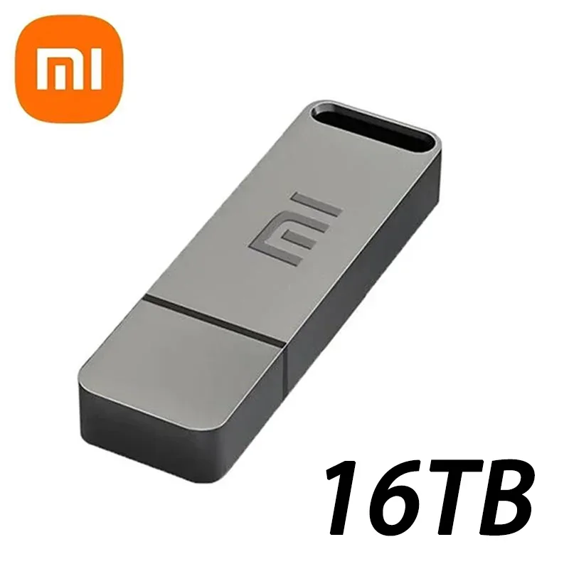 Xiaomi 16tb unidade flash usb3.2 transferência de alta velocidade metal tipo c u flash ssd portátil mini unidade flash memória à prova dwaterproof água u drive