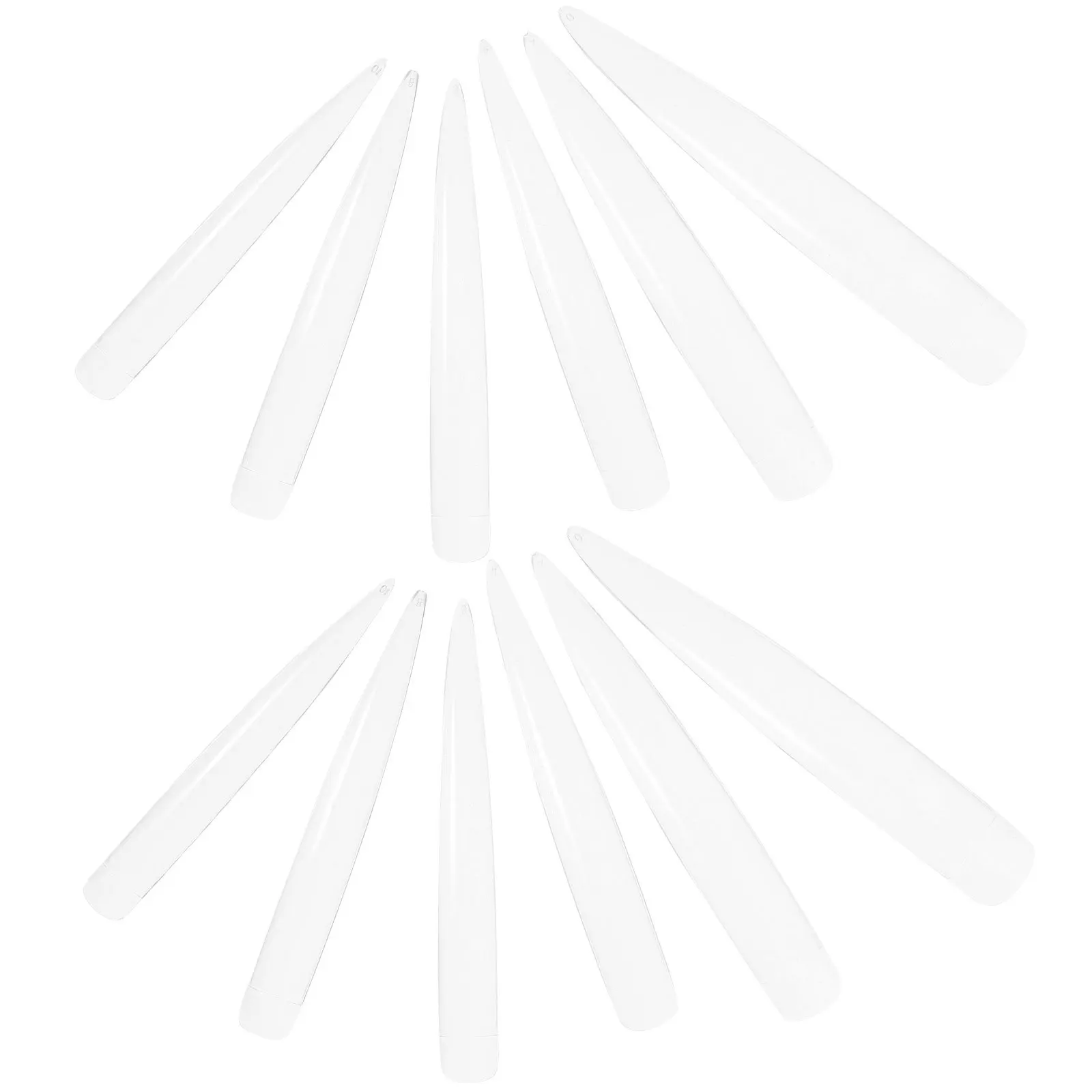 

120pcs Long Point Clear False Nail Tips 10 Packs For Gel Acrylic Nail Art Design Fake Nails Manicure Tools Extensions