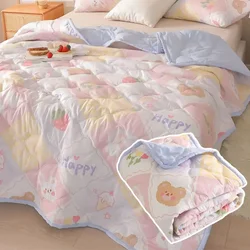 Summer Blanket Air Conditioning Quilt Quilting Mechanical Wash Single Double Blanket Bed Quilt Soft Adults Childs Comforter