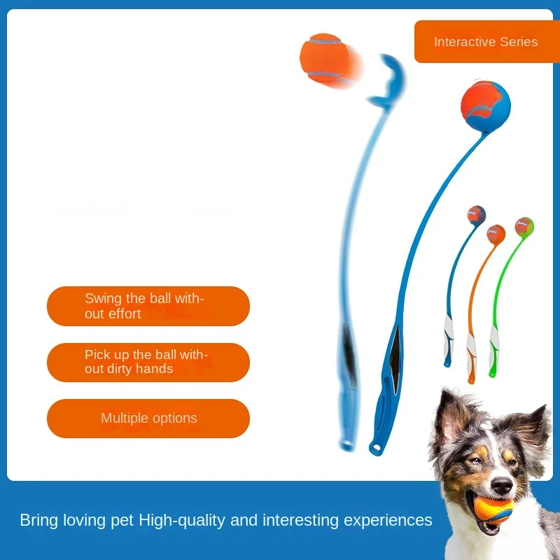 Ball Swing Club Pitching Machine Dog Retrieval Interactive Dog Bite Ball Training Golden Retriever/Border Collie Dog Walking Toy