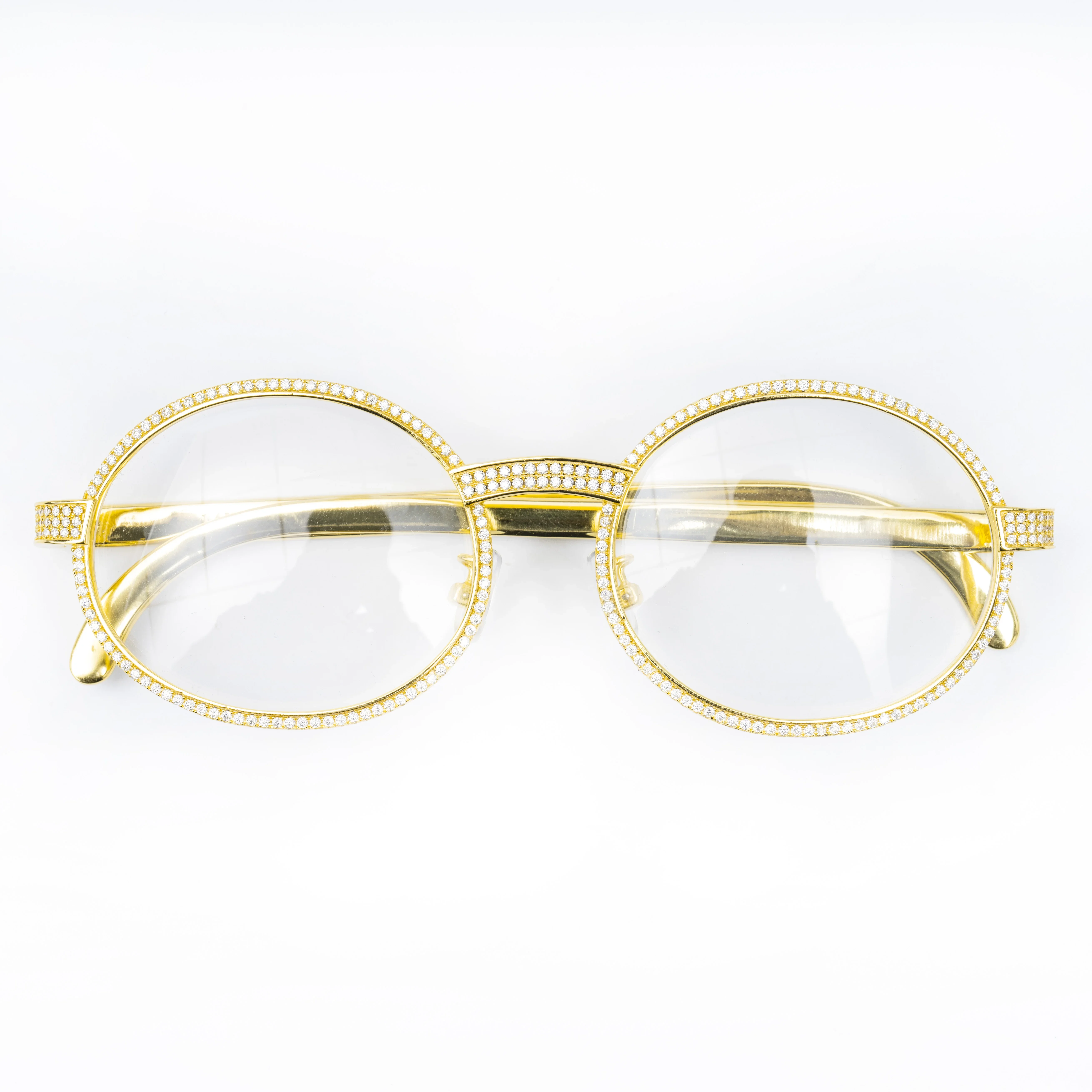 

Trendy 2024 Hip Hop Jewelry Sterling Silver 925 Glasses Iced Out D Color VVS Moissanite Diamond Luxury Glasses