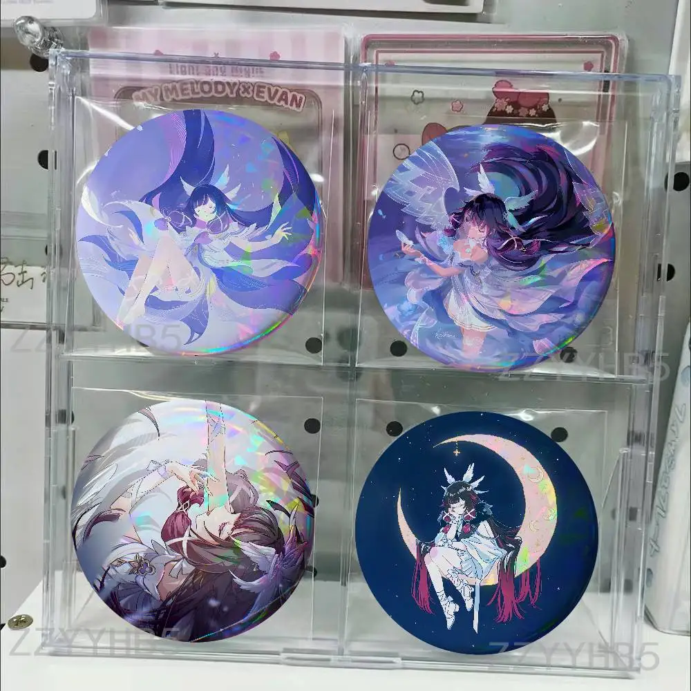 

C-Columbina G-Genshin Impact Meme Coin Badges Tinplate Round Brooch Custom Anime Role Enamel Pins Gifts for Fans Friends