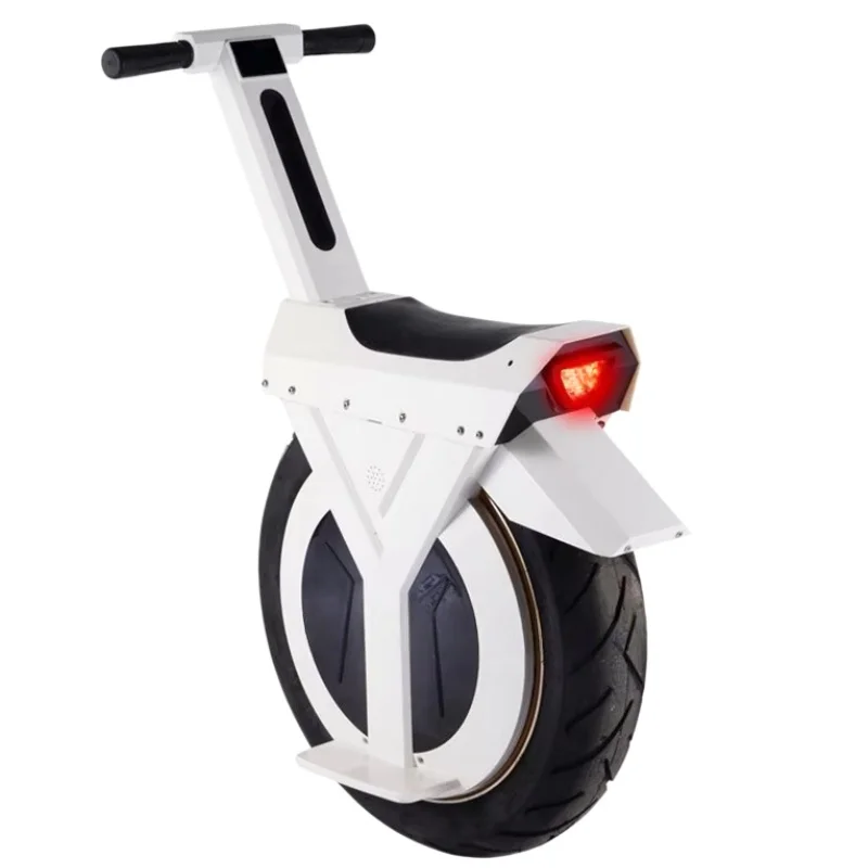 Monociclo Eléctrico de 17 Pulgadas con Autoequilibrio para Adultos, Ruedas Grandes para Larga Distancia con Asiento, 60V 500W, Monociclo Eléctrico Rápido