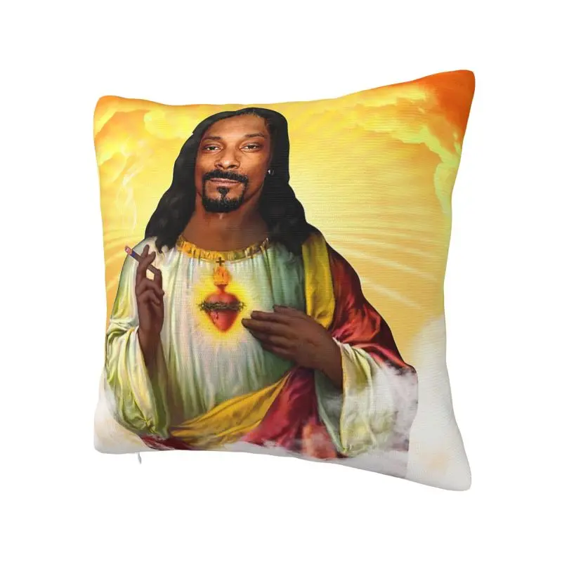Saint Jesus Snoop Dogg Throw Pillow Case Home Decorative Luxury Cushions Cover For Sofa Car Seat Square Polyester Pillowcase