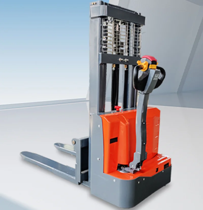 

Electric Forklift Walkie Electric Pallet Stacker with Straddle Leg Adjustable Fork