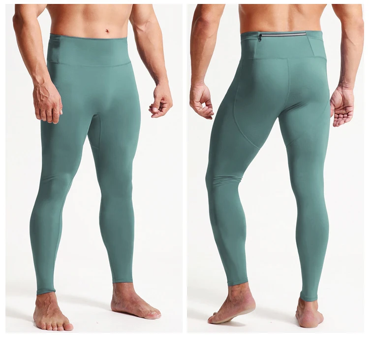 Men Running Tights GYM Pocket Pants Male Basketball Football Soccer Fitness Hiking Exsecise Exercise Sport Long Leggings 12