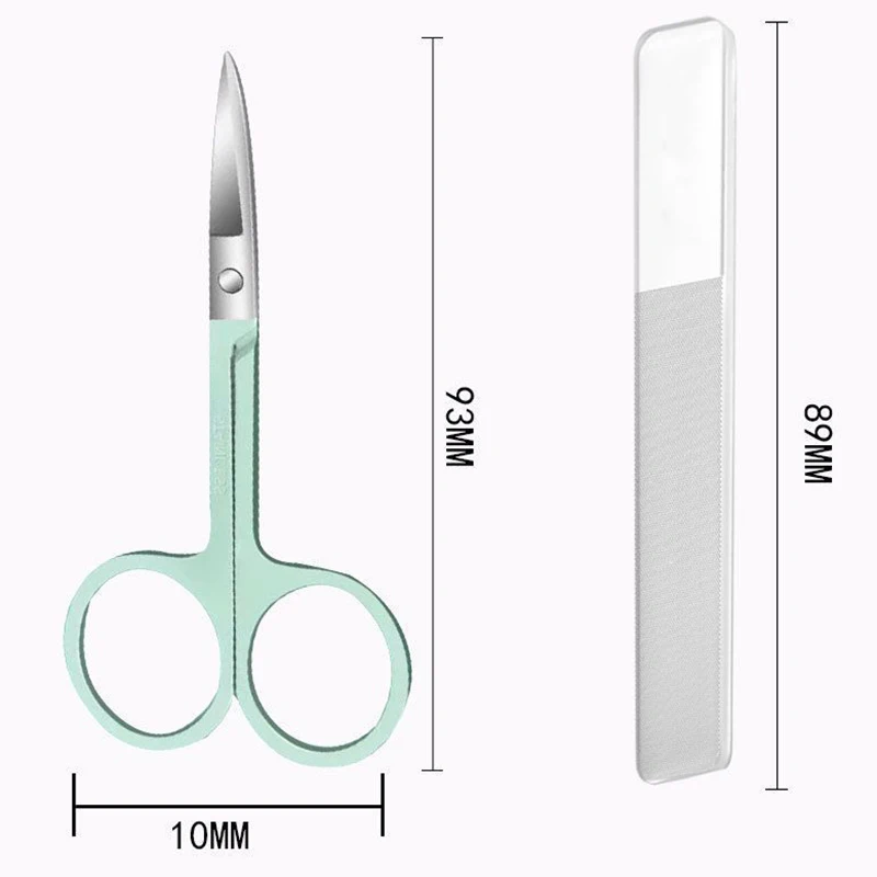 HighGrade Sharp Nail Clippers for Household  Male and Female Universal Pedicure Kit Portable Light Green Nail Art Tools Set