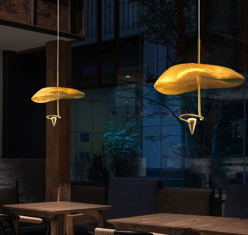 Art LED Chandeliers 20 25 30 35CM Copper
