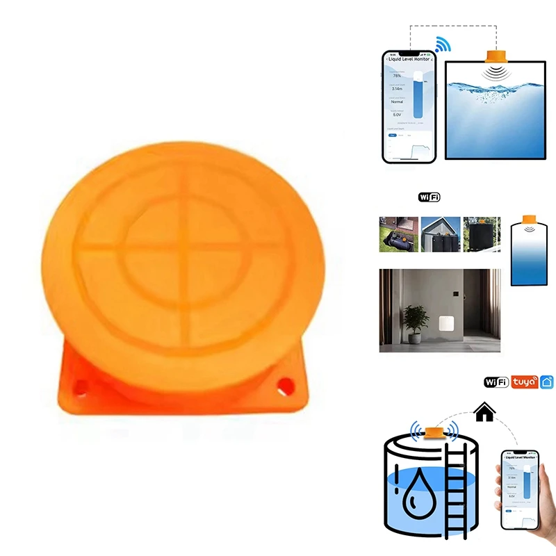 Tuya WIFI Water Level Detector Ultrasound Water Usage Meter Remote Digital Water Controller Water Tank Sensor