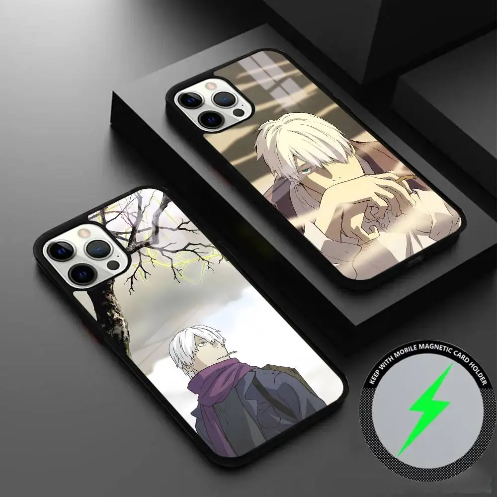 

Anime M-MushiShi Ginko Phone Case For IPhone 16 15 14 13 12 11 Pro Max Plus Mini Magsafe Mirror Wireless Magnetic Cover