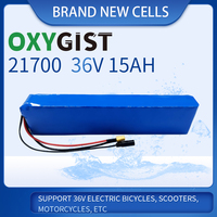 10S3P 21700 15Ah 36V Scooter Lithium Battery Pack 25A BMS With Temperature Control Balance For 150W 250W-900W Ebike Motorcycles