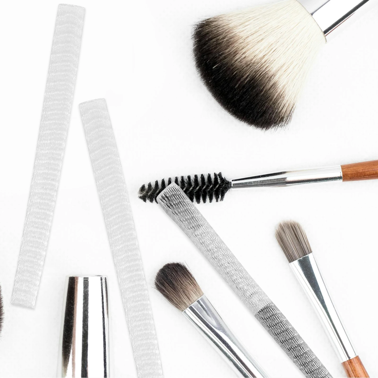 60개 브러쉬 메이크업 브러쉬 메쉬 커버 확장형 보호 미용 도구 대형 보관 여행 액세서리