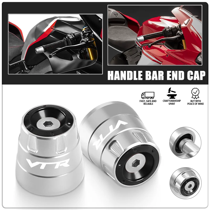 2024 Universal Handlebar Grips For VFR 800 750 VFR800 VFR750 CNC Motorcycle  Handle Bar Slider End Cap Plug Grip vfr800 vfr750