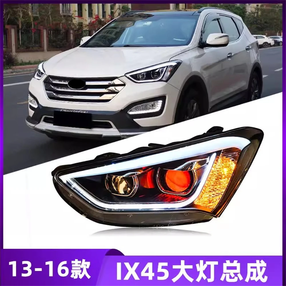 

Car full Led Xenon Headlight assembly For 13-16 Hyundai santafe IX45 DRL daytime running light turn signal head lamp