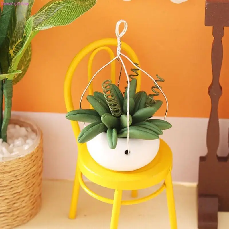 D0JC Thực Tế Thu Nhỏ Chậu Cây Mẫu Hình 1/12 Nhà Búp Bê Nội Thất Văn Phòng Phòng Khách Cảnh Màn Hình Phụ Kiện