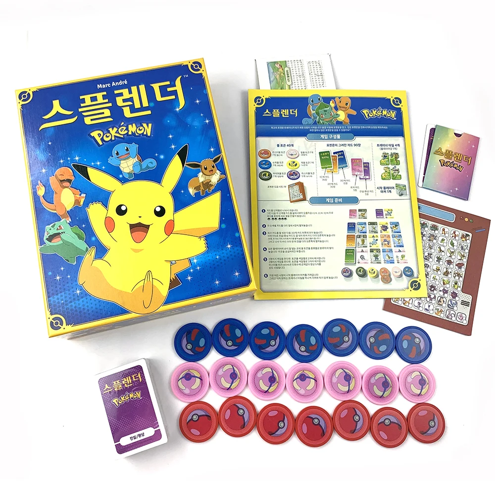 Pokémon Edition Board Game Korean Version Card Game Introductory Strategy Pokémon Party Game Holiday Game Collecting Hobby Cards