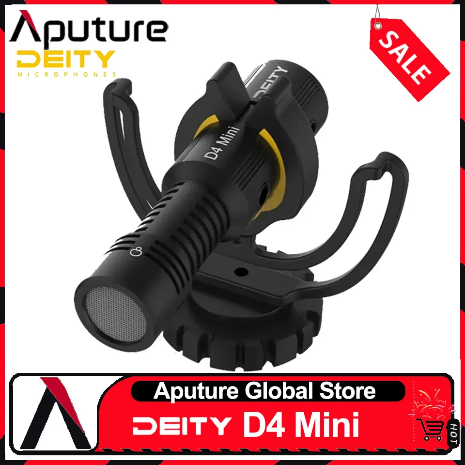 Aputure Deity V-mic D4 Mini Supercardioid On-camera Wireless Microphone with Foam Windscreens for Video Studio