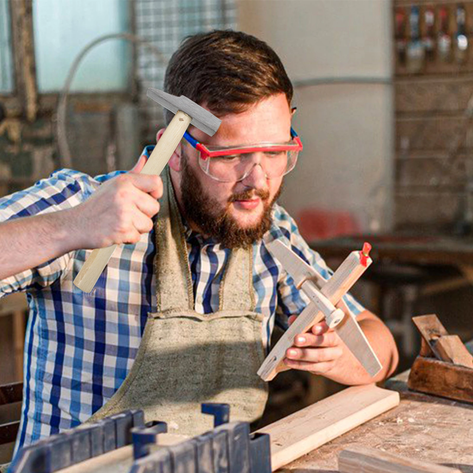 

Professional Duckbill Hammer Durable Flat Head Brick Hammer Woodworking Carpenter Tool Ergonomic Non-Slip Handle Heavy Duty Hand