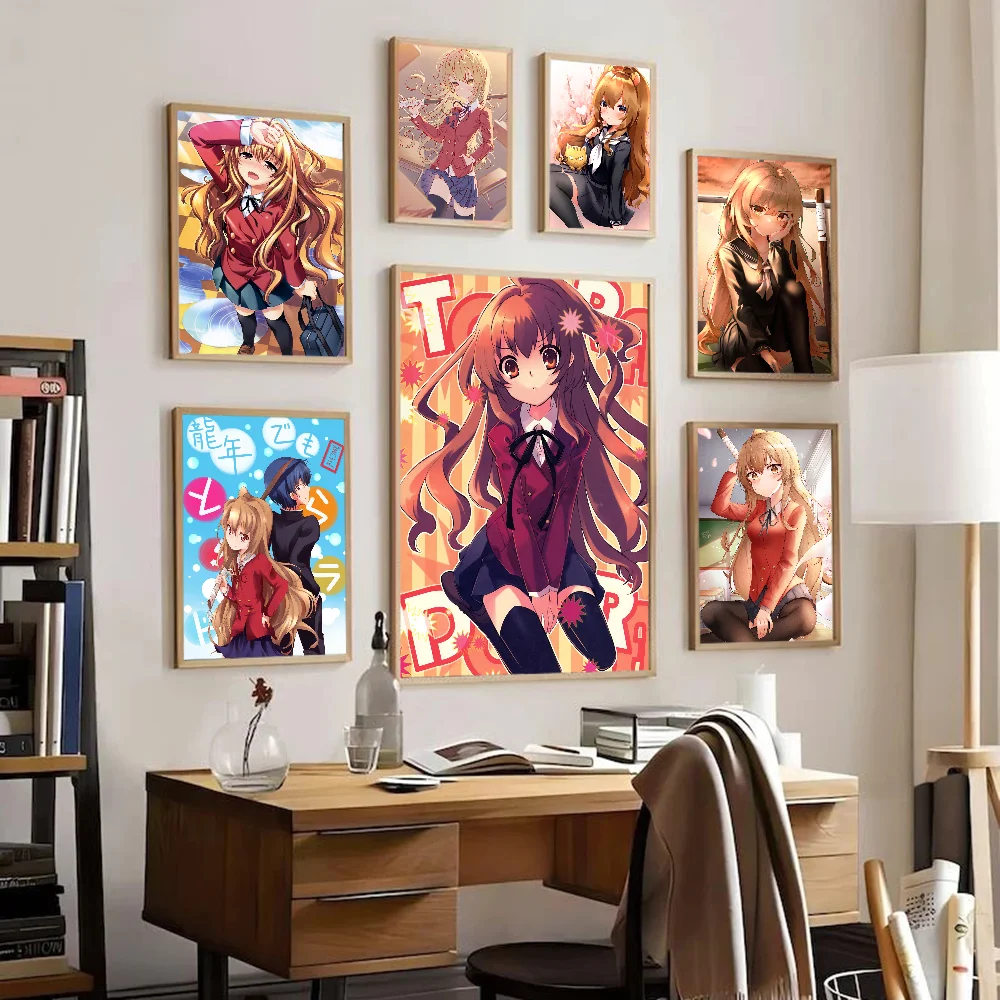 Toradora Poster Movie Sticky Posters Retro Kraft Paper Sticker DIY Room Bar Cafe Aesthetic Art Wall Painting