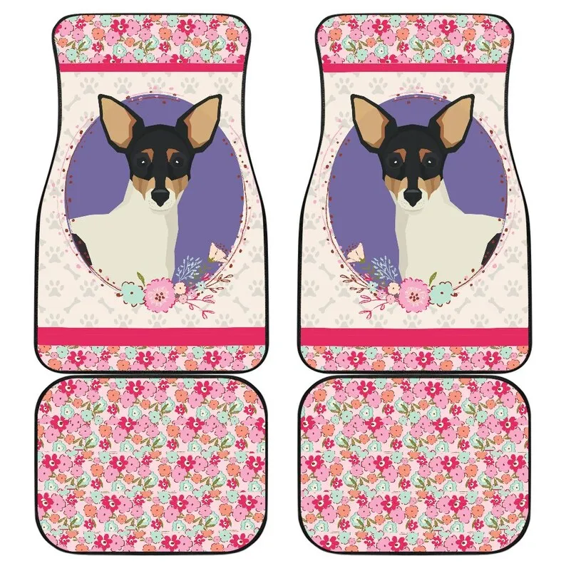 

Toy Fox Terrier Gift - Car Floor Mat, Car Accessory, Car Floor Protector, Floors Mat For Car, Pink Floral Car Floor Mat - PT1025