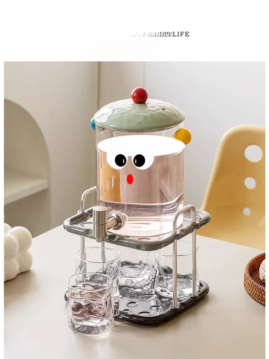 

Tlife Large Capaci Glass Cold Water Pot Heat Resistant Home Use Fruit Tea Barrel Nordic Sle Water Pot from China