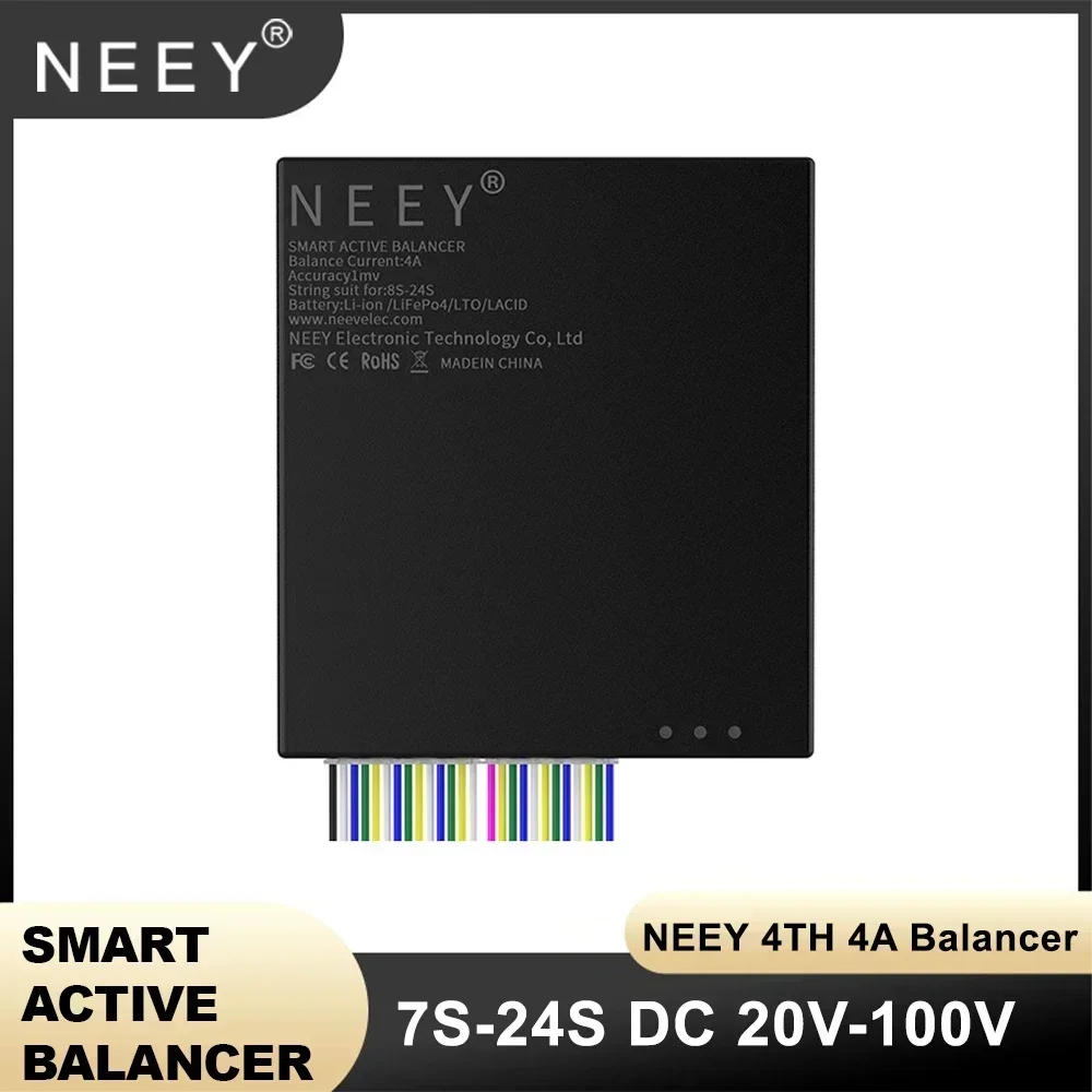 

NEEY 4TH 4A BMS Smart Active Balancer 4S 5S 6S 7S 8S 14S 16S 20S 21S 22S 24S Lifepo4 / Li-ion/ LTO Battery Energy equalization