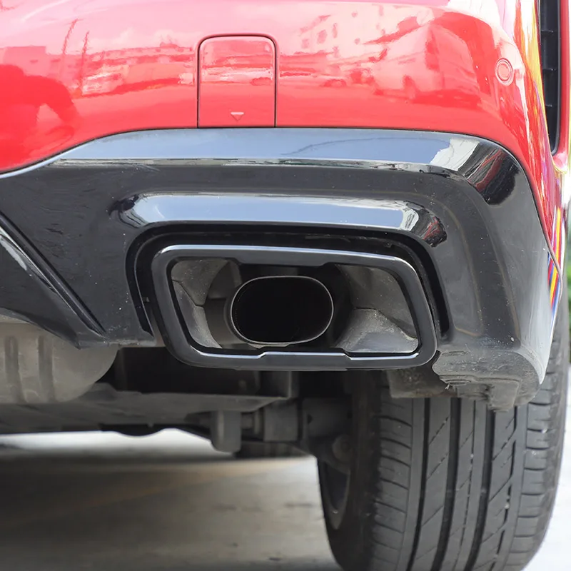 For BMW 2 Series F44 2020-2024 Stainless Steel Black Car Tail Muffler Exhaust Pipe Output Cover Trim Exterior Accessories