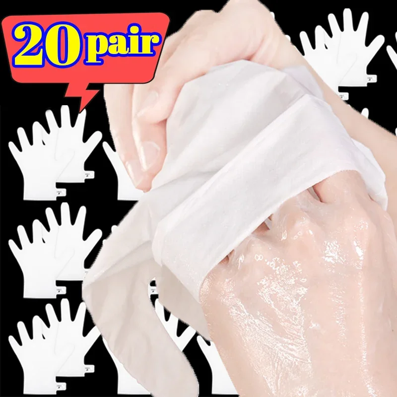 

20 Pair Homemade DIY Double-layer Foot Mask Hand Mask Nourishing Moisturizing Brightening Exfoliating Remove Dead Skin Care Tool