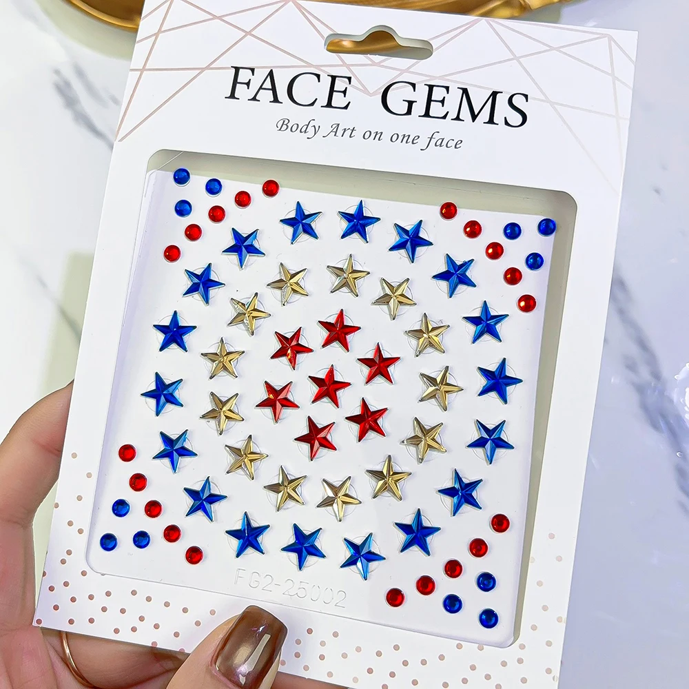 1 vel 3D dromerige schelp parel edelstenen gezicht stickers sprankelende zeemeermin diamant tijdelijke tatoeages DIY body art podium make-up strass