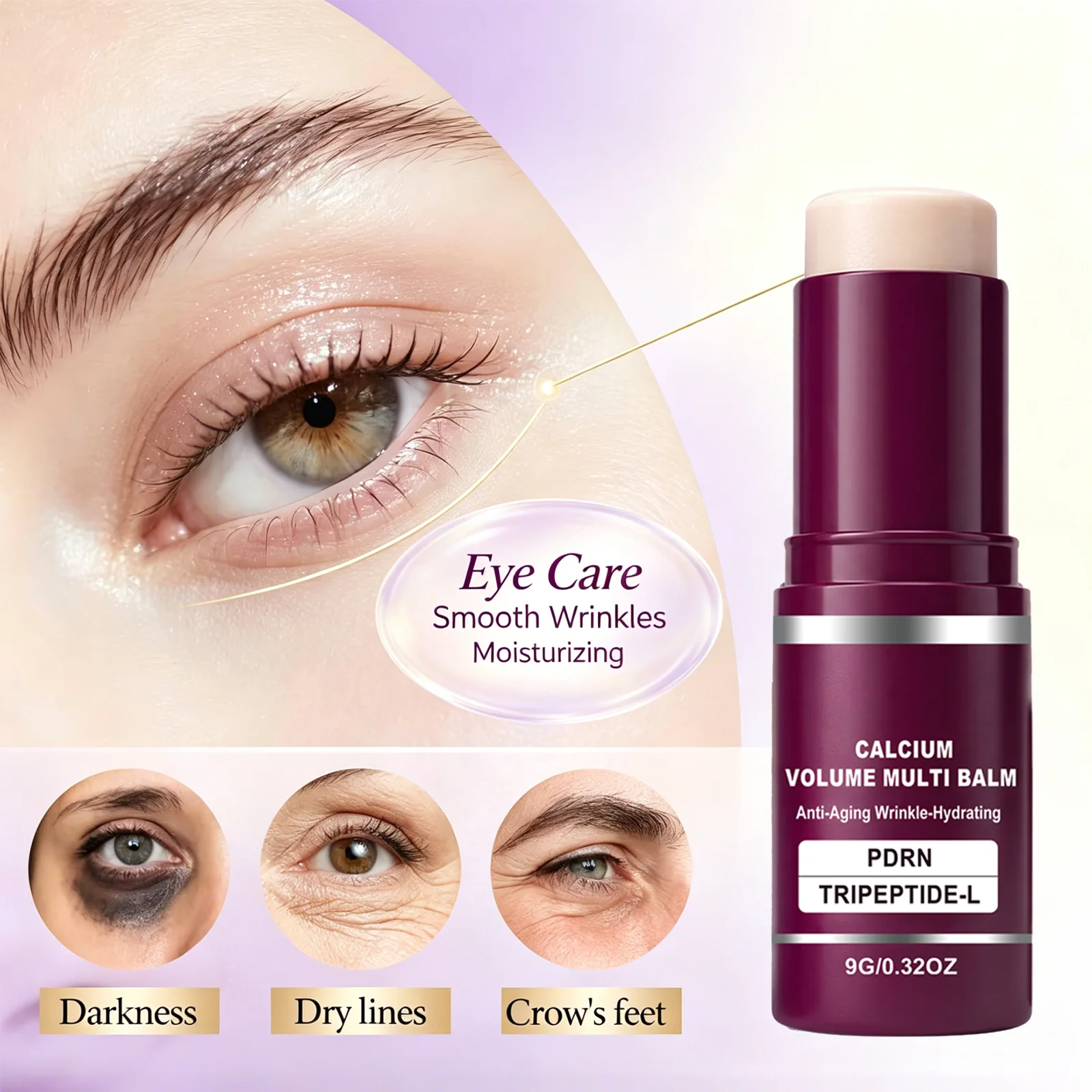 Calcium Volume Multi Balm Stick Hydrating Firming Anti-Wrinkle Care Fade Fine Lines Pre-Makeup Moisturizer For Face Eyes Neck