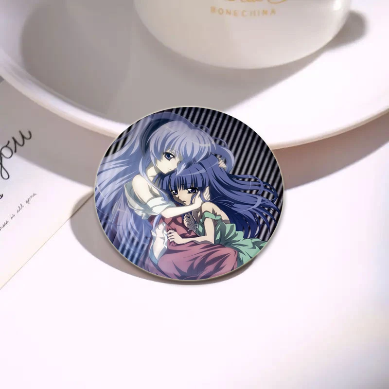 When They Cry Tinplate Pins Round Cute Cartoon Brooches for Backpack Cothes Accessories Anime Collection Badge Hat Decoration