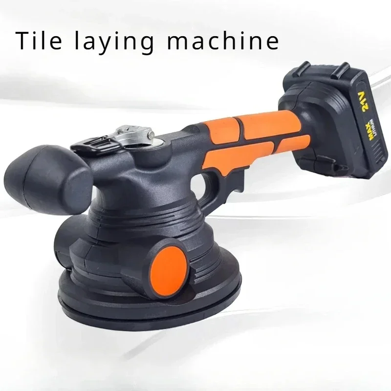 Small 21V Lithium Electric Strong Ceramic Tile Rubber Suction Cup+vibrator 2-in-1 Laying Tool