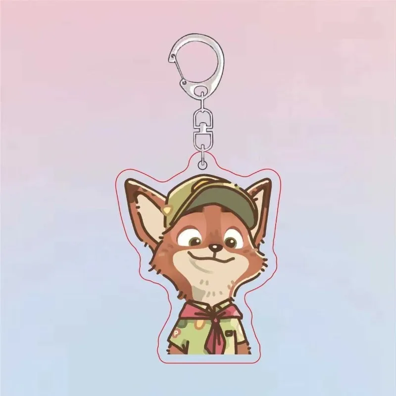 5 سنتيمتر ديزني Zootopia الثعلب نيك أرنب جودي الترا واضح الاكريليك عالية الجمال على ظهره قلادة الإبداعية الطرفية الديكور هدية
