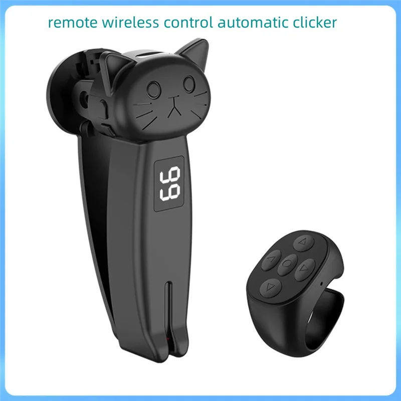 AT93-3 Set Remote Control Page Turner Auto Clicker Bluetooth 5.3 untuk Ponsel Android/E-Reader Gaming Live