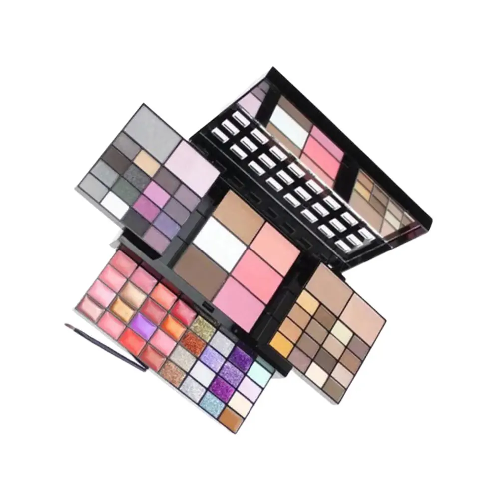 Kit di cosmetici a 74 colori Set di trucco Set di cosmetici per donna Ombretto Lucidalabbra Fard Correttore Set di cosmetici combinato in polvere pressata