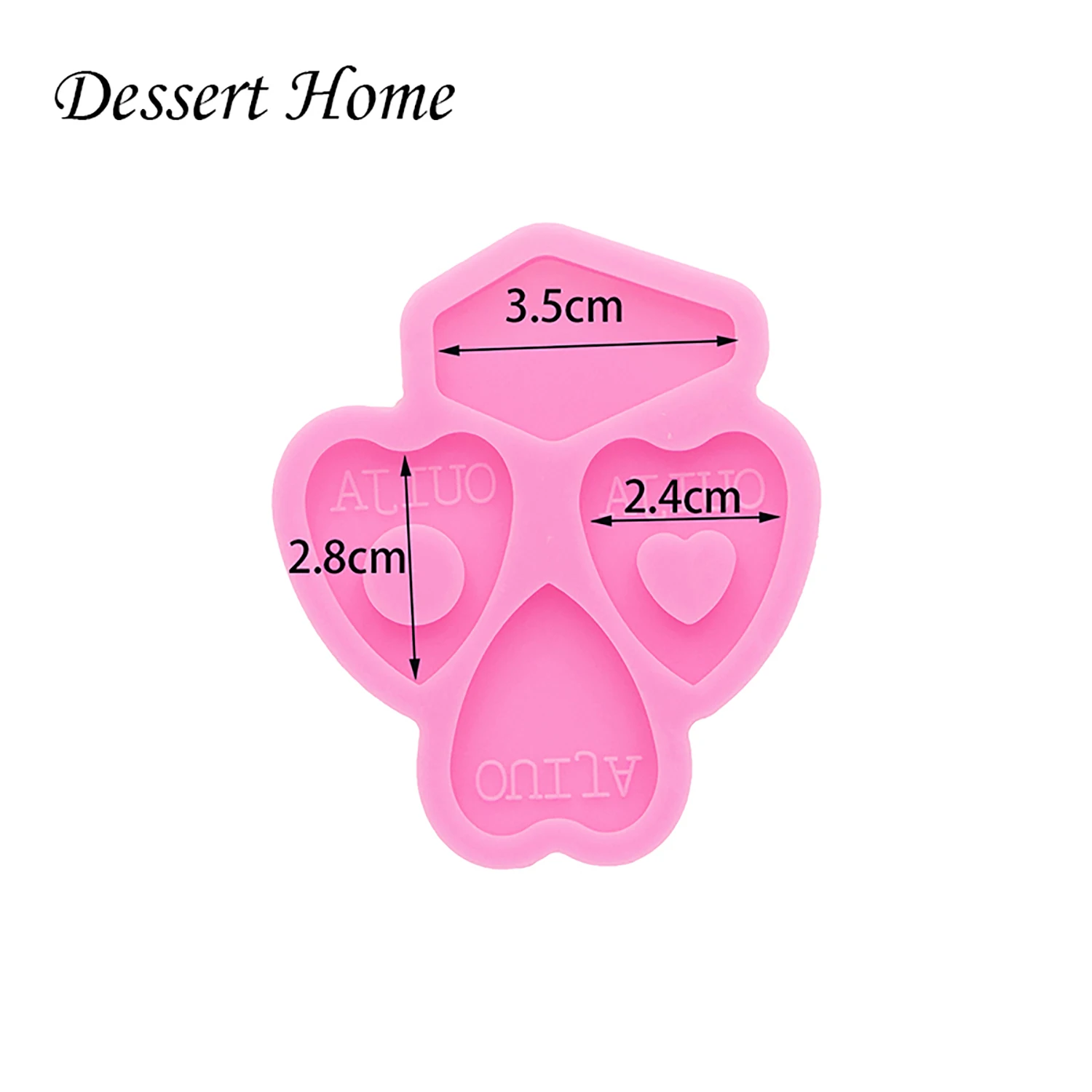 DY0336 Bright Ouija Board Hearts Mold Resin Craft Fit Perfectly on A Pop, Coffin earring Studs Silicone Mould DIY with Epoxy