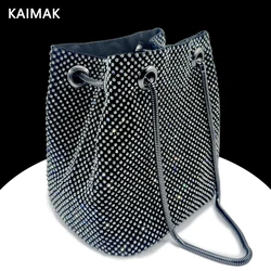 Fashion full diamond bag wedding party multicolor rhinestone chain handbag messenger bag Christmas gift ladies evening bag