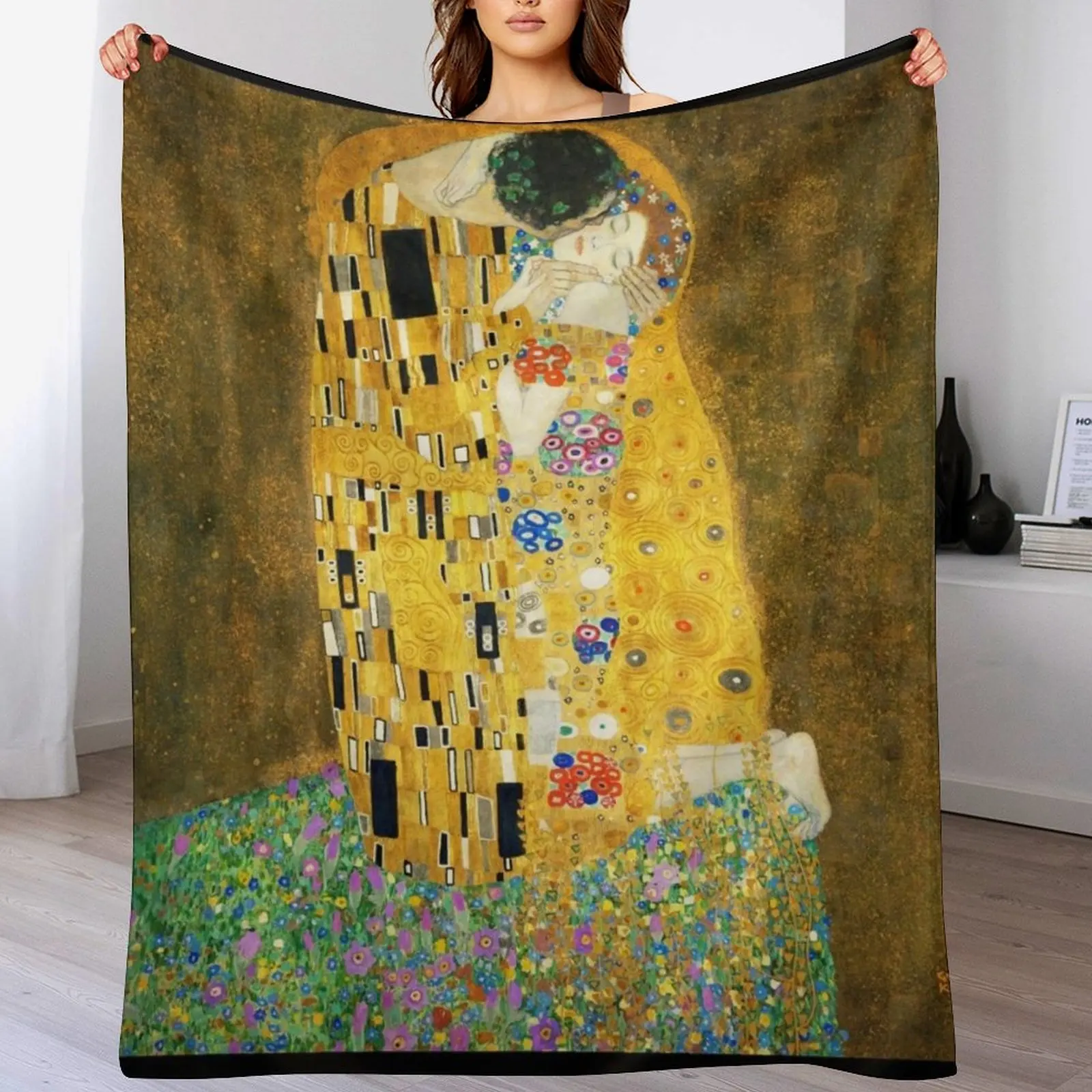 

Gustav Klimt The Kiss Throw Blanket Decorative Throw Vintage Thermals For Travel Blankets