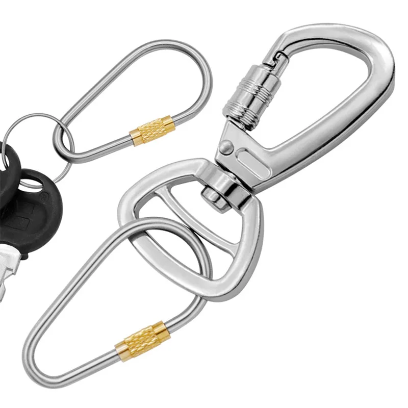 Outdoor Carabiner Pendant Keychain Backpack Buckle Bottle Clip Fishing Mountaineering Rescue Downhill Tent Camping Supplies