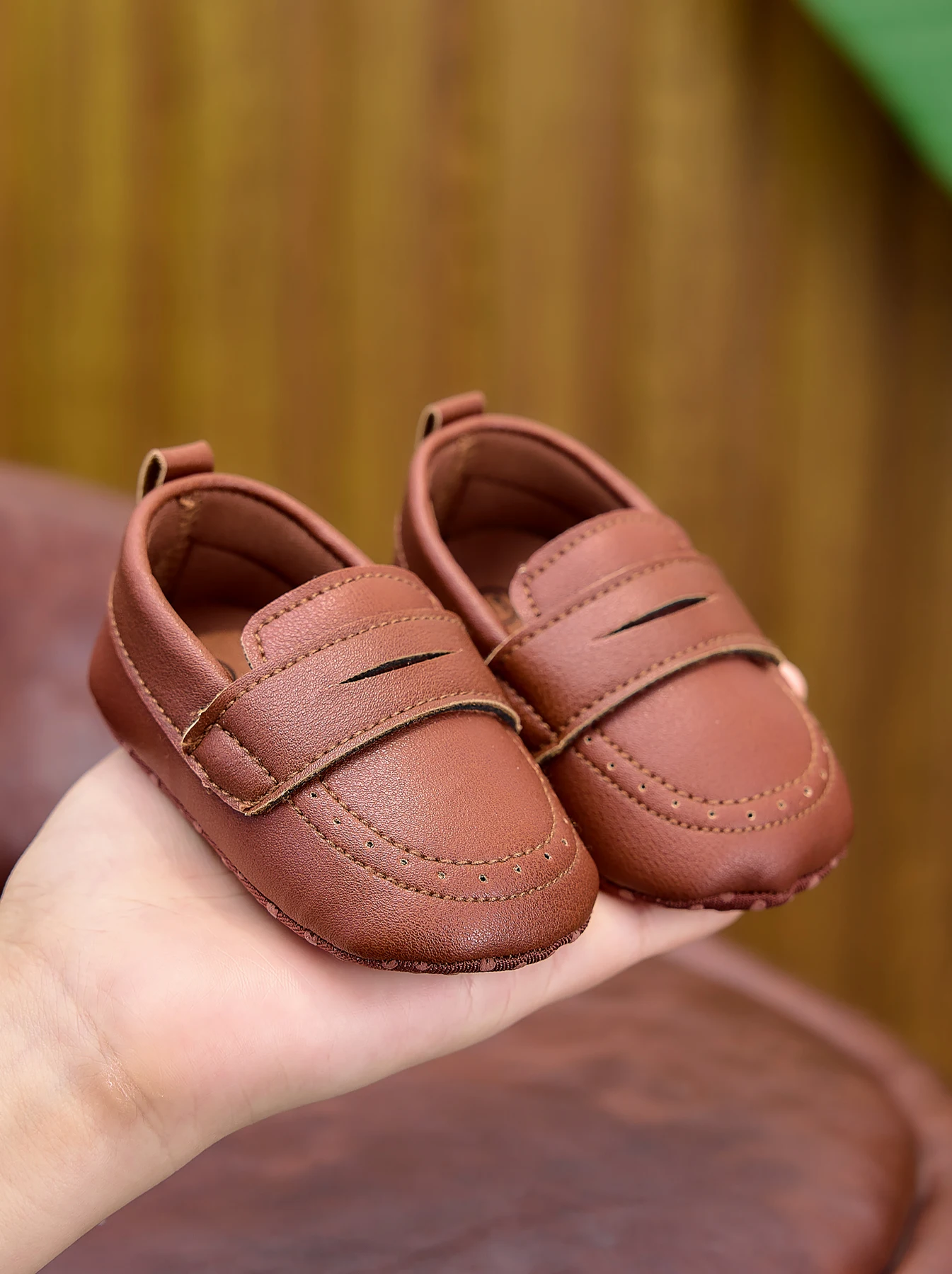 Spring and Autumn Baby Soft-Soled Walking Shoes, British Style Leather Shoes for Boys and Girls, Pre-Walking Shoes