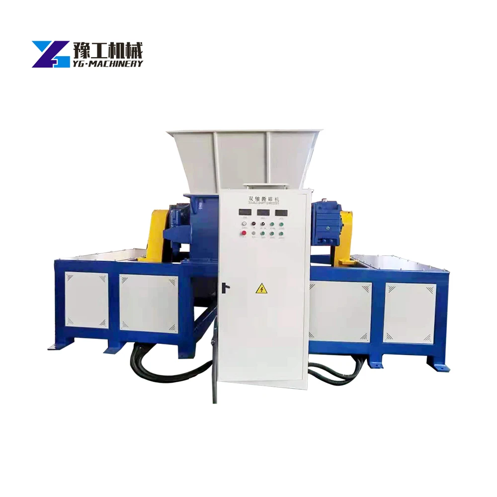 Double Shaft Industrial Shredder High Torque Scrap Metal Crusher For Steel Scrap Light Iron Shredding Fragmentizer Feed Custom