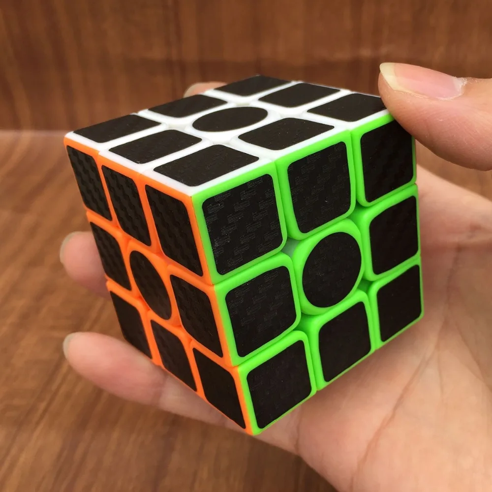 3x3x3 Carbon Fiber Sticker Speed Magic Cubes Puzzle Toy Children Kids Gift Toy Youth Adult Instruction Professional Cube