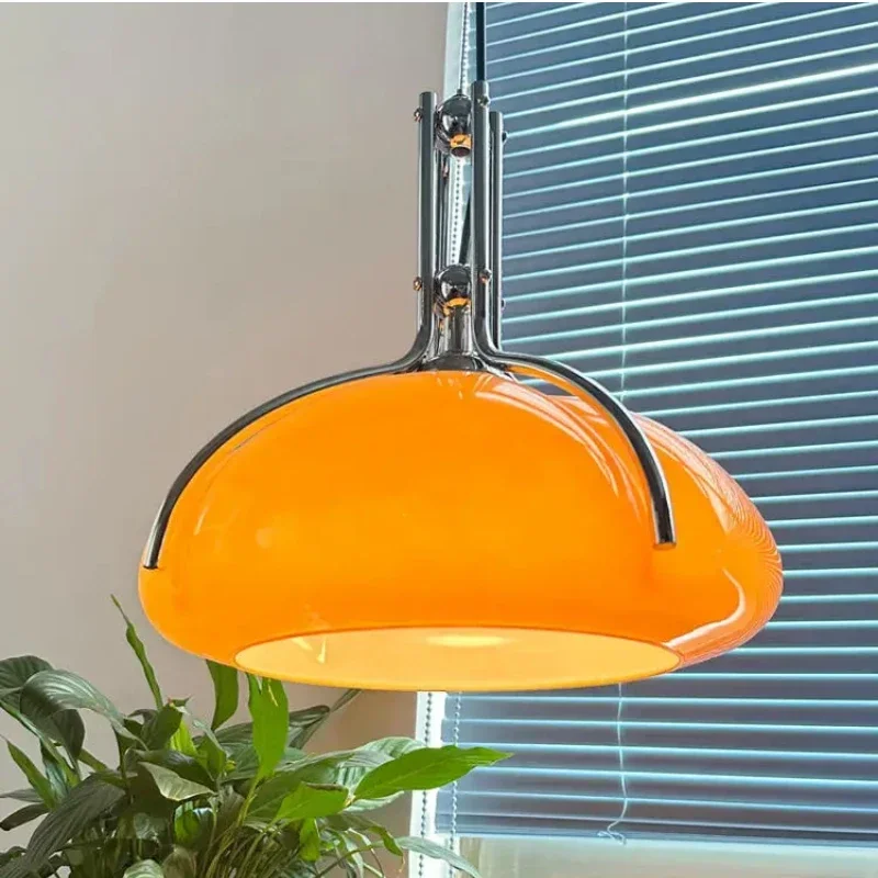 

Bauhaus chandelier Vintage orange Pumpkin Pendant Light for Bedroom Kitchen living room Nordic Mushroom Pendant lamp led