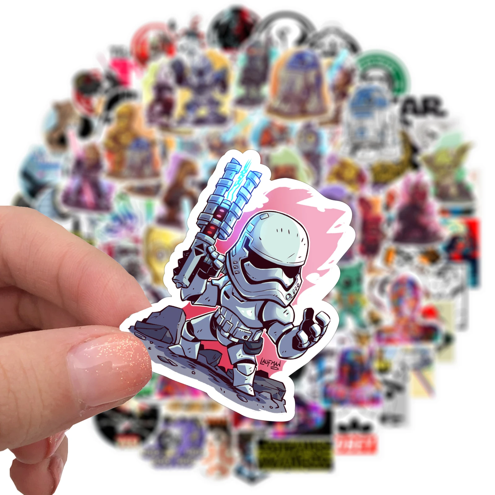 50/100PCS Disney Cool Star Wars Cartoon Sticker DIY Diary Laptop Luggage Skateboard Graffiti Decals Fun for Kid Toys